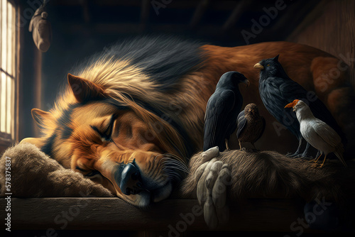 Animals Falling A sleep dog, ai © Fatih Nizam