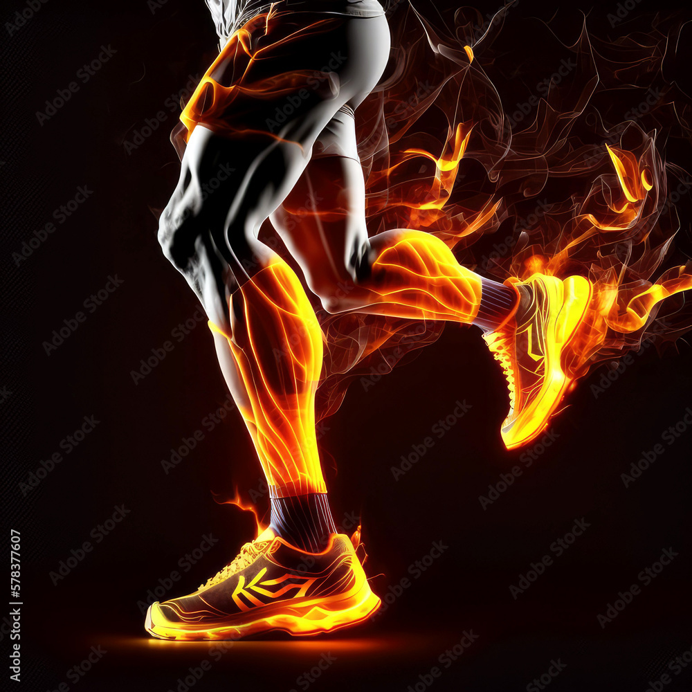 Side view of a jogger legs, ai Side view of a jogger legs, ai