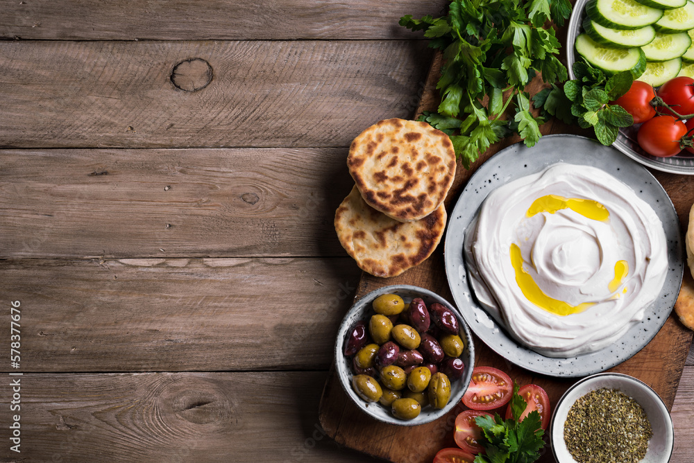 Labneh yogurt cream cheese for breakfast Labneh yogurt cream cheese for breakfast