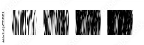 Pencil shaded squares. Pen stroke scribble, hand drawn scrawl sketch texture and line sketched background vector set of pencil stroke square scribble illustration.