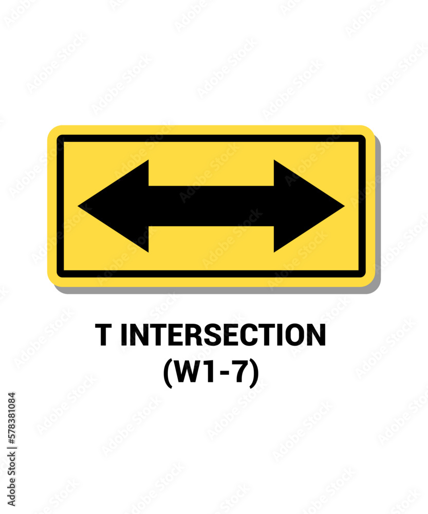 Sign With Arrow Manual On Uniform Traffic Control Device Mutcd T Intersection United