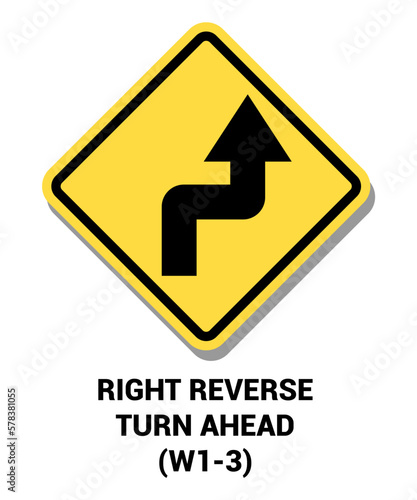 Free Download Manual On Uniform Traffic Control Device Right Reverse Road Sign Symbol - GFXLoad