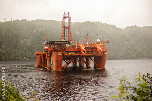 Off Shore Oil Fracking Rig