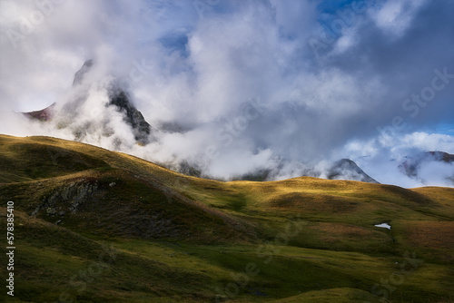 the peak and the clouds