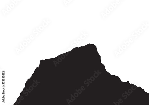 Castle Afyon silhouette vector illustration. A castle in Turkey.