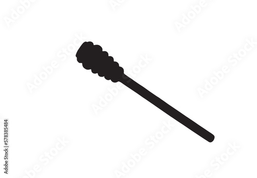 Honey dipper silhouette vector illustration