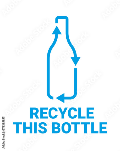 Recycle glass vector icon logo badge