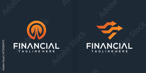 Financial Ad visor Logo Design Vector Icon collection