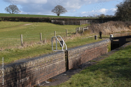 the canal along the Tardebigge locks along the canal photo