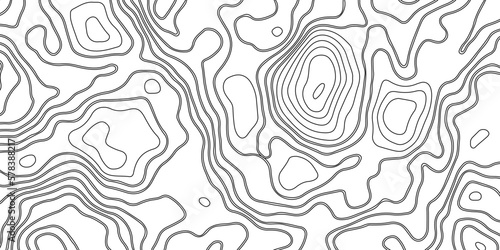 Topographic map background geographic line map with elevation assignments. Modern design with White background with topographic wavy pattern design.paper texture Imitation of a geographical map shades