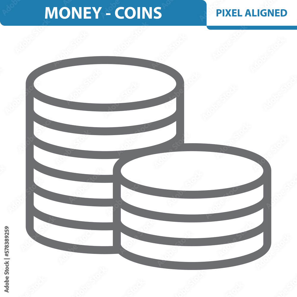 Coins Icon. Coin Stack