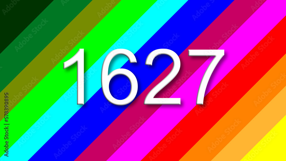 1627 colorful rainbow background year number 1627 colorful rainbow background year number