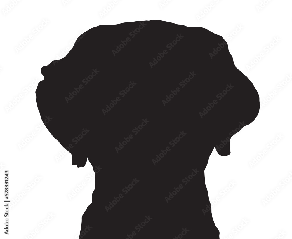 Dog portrait silhouette vector illustration