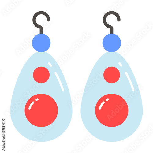 Earrings vector design isolated on white background