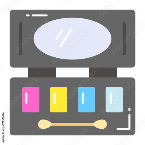 A visually appealing vector of eyeshade kit, makeup accessory
