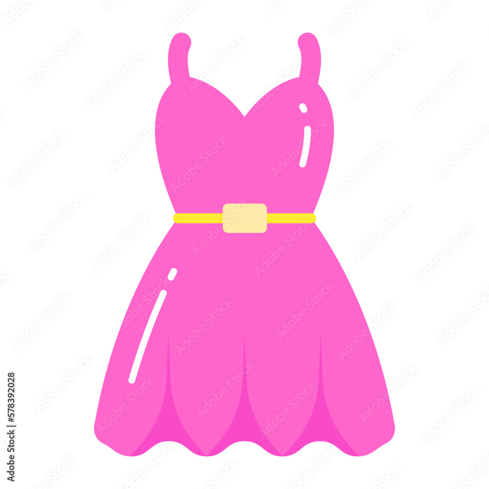 Ladies frock vector design isolated on white background Ladies frock vector design isolated on white background