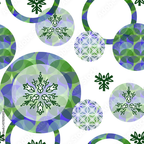 Atmospheric Elements  Blue  Green  White  Transparency  Floating Motifs    Repeating Pattern 