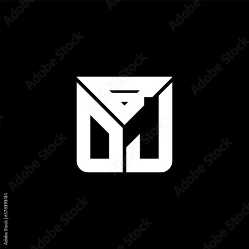 BOJ letter logo abstract creative design. BOJ unique design	