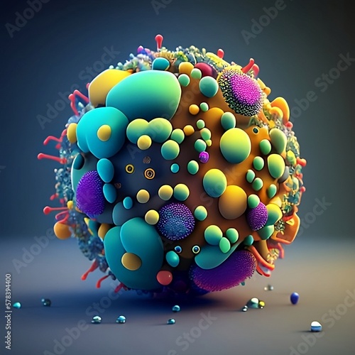 Micro world inhabited by bacteria beautiful nanoworld photo