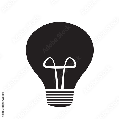 Icono de bombilla de luz. Vector