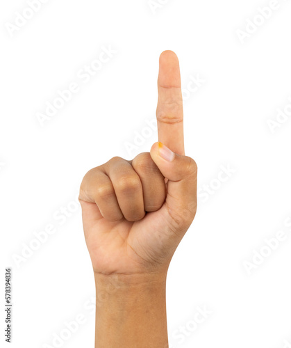 Fotografía Index finger gestures isolated element