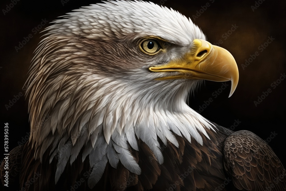 Obraz premium American bald eagle. Generative Ai.