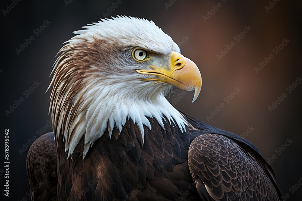 Obraz premium American bald eagle. Generative Ai.
