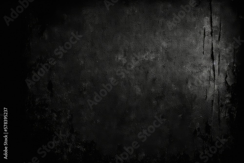 Black Dark grunge scratched background, distressed old texture. Generative Ai