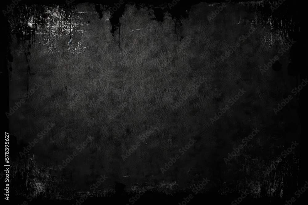 Black Dark grunge scratched background, distressed old texture. Generative Ai
