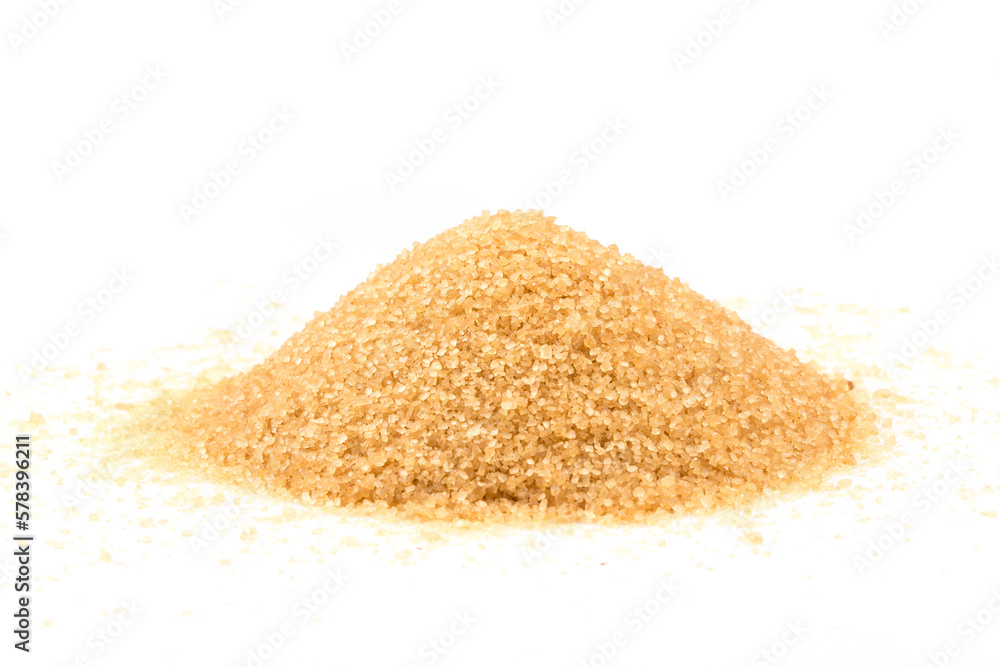 Crystals cane sugar isolated on white Crystals cane sugar isolated on white