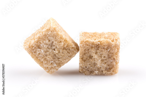 brown sugar cubes isolated