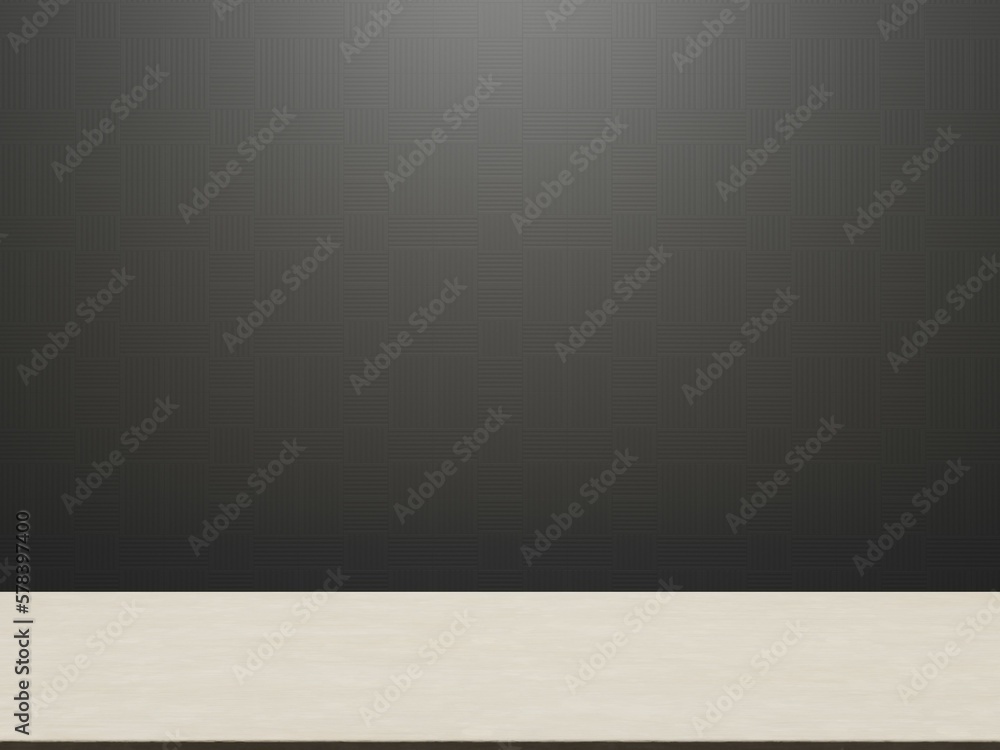 The table is empty, black block background empty wall industrial black block wall with 3d rendering The table is empty, black block background empty wall industrial black block wall with 3d rendering