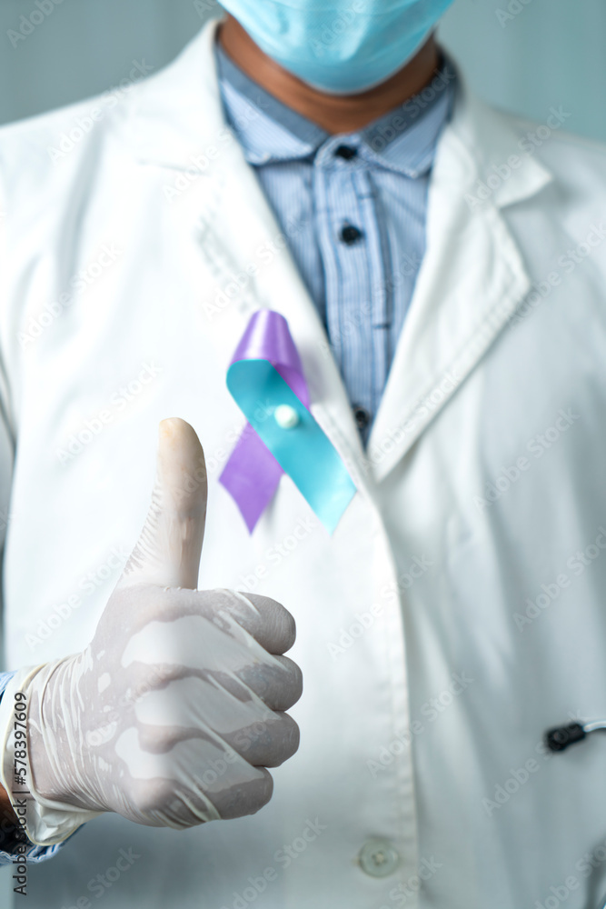 IUGR Awareness Day image, Doctor with Ribbon in his coat IUGR Awareness Day image, Doctor with Ribbon in his coat