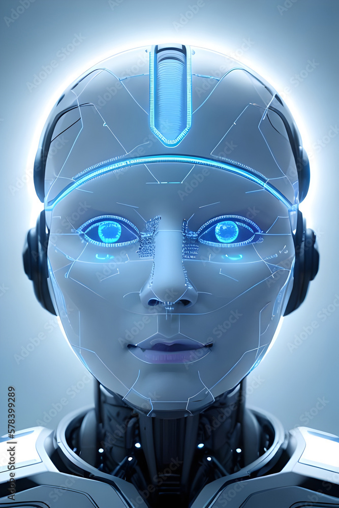 Graphic Concept of Cybernetics and Artificial Intelligence robotic Technology brain . Generative AI Graphic Concept of Cybernetics and Artificial Intelligence robotic Technology brain . Generative AI