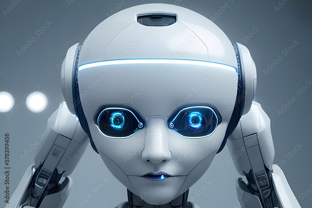 Graphic Concept of Cybernetics and Artificial Intelligence robotic Technology brain . Generative AI Graphic Concept of Cybernetics and Artificial Intelligence robotic Technology brain . Generative AI