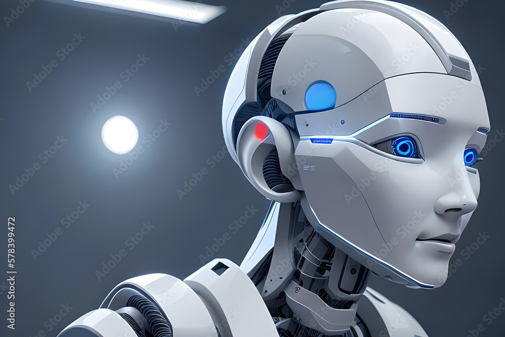 Graphic Concept of Cybernetics and Artificial Intelligence robotic Technology brain . Generative AI Graphic Concept of Cybernetics and Artificial Intelligence robotic Technology brain . Generative AI