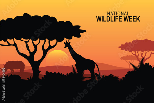National Wildlife Week background.