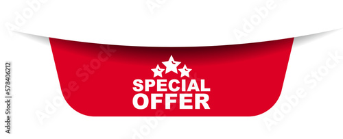 red vector illustration banner special offer