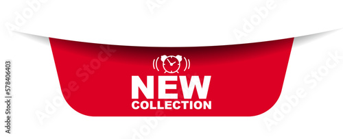 red vector illustration banner new collection