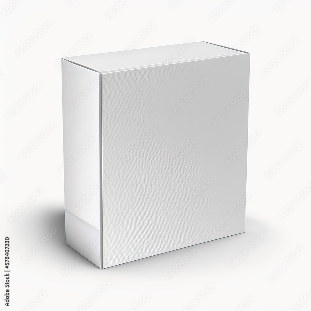 Blank white box with lots of copy space, generative ai Blank white box with lots of copy space, generative ai