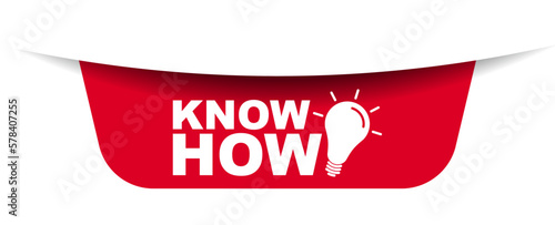 red vector illustration banner know how