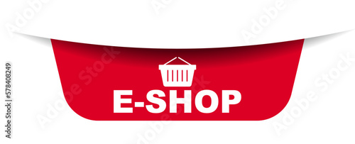 red vector illustration banner eshop