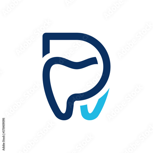 Letter p dental care modern creative logo