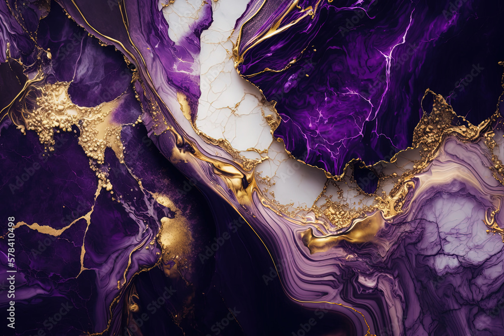 custom made wallpaper toronto digitalAbstract marble purple and gold background. Invitation backdrop. Ai generated