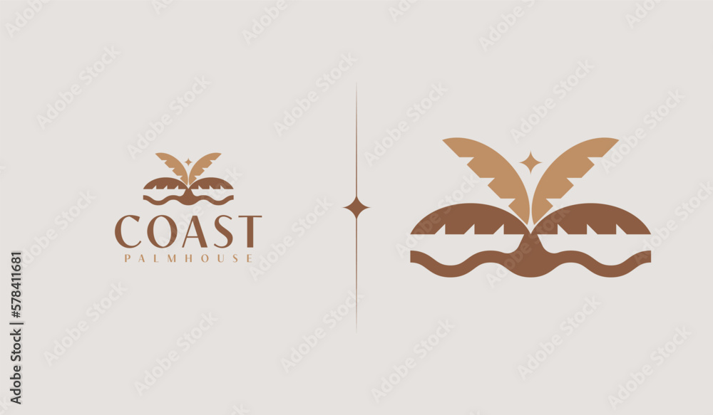Palm Tree Summer Tropical. Universal creative premium symbol. Vector sign icon logo template. Vector illustration Palm Tree Summer Tropical. Universal creative premium symbol. Vector sign icon logo template. Vector illustration