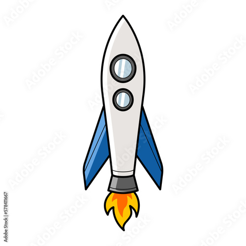 Space rocket start up launch symbol innovation development technology