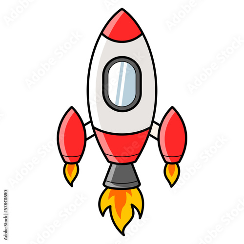 Space rocket start up launch symbol innovation development technology
