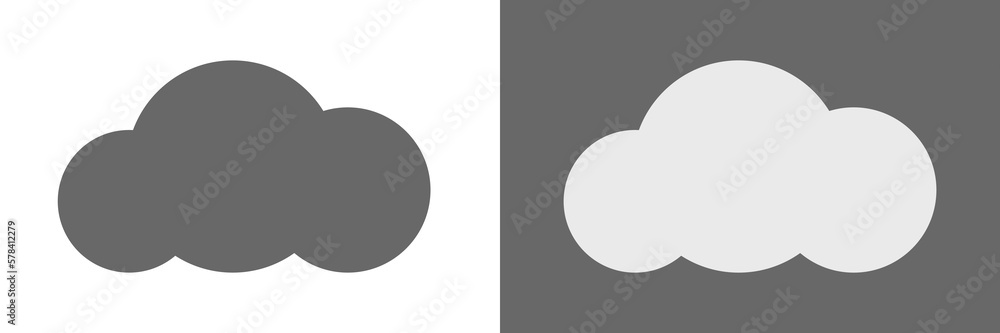 Set of clouds in white and gray color vector. Set of clouds in white and gray color vector.