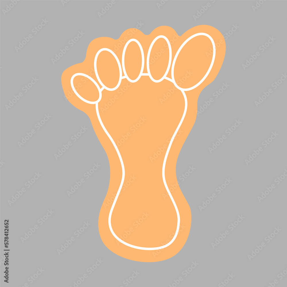Human foot vector. Human footprint vector icon. The concept of a trendy trace of a human foot vector. Human foot vector. Human footprint vector icon. The concept of a trendy trace of a human foot vector.