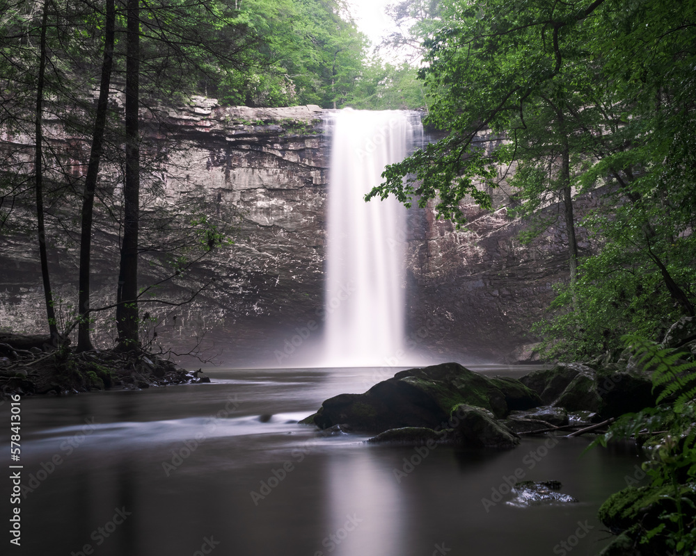 Obraz premium Beautiful waterfall. Long exposure photo.